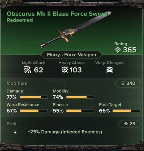 Obscurus Mk II Blaze Force Sword